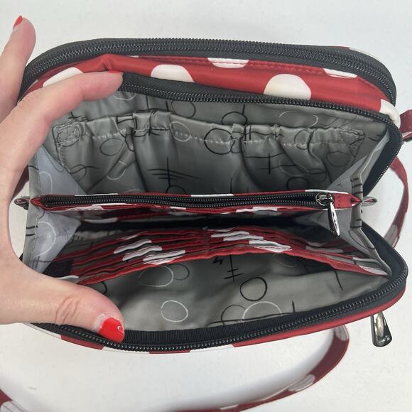 Lug Coupe XL Convertible Crossbody Fanny Pack Belt Hip Bag Minnie Red White Dot - Picture 11 of 16